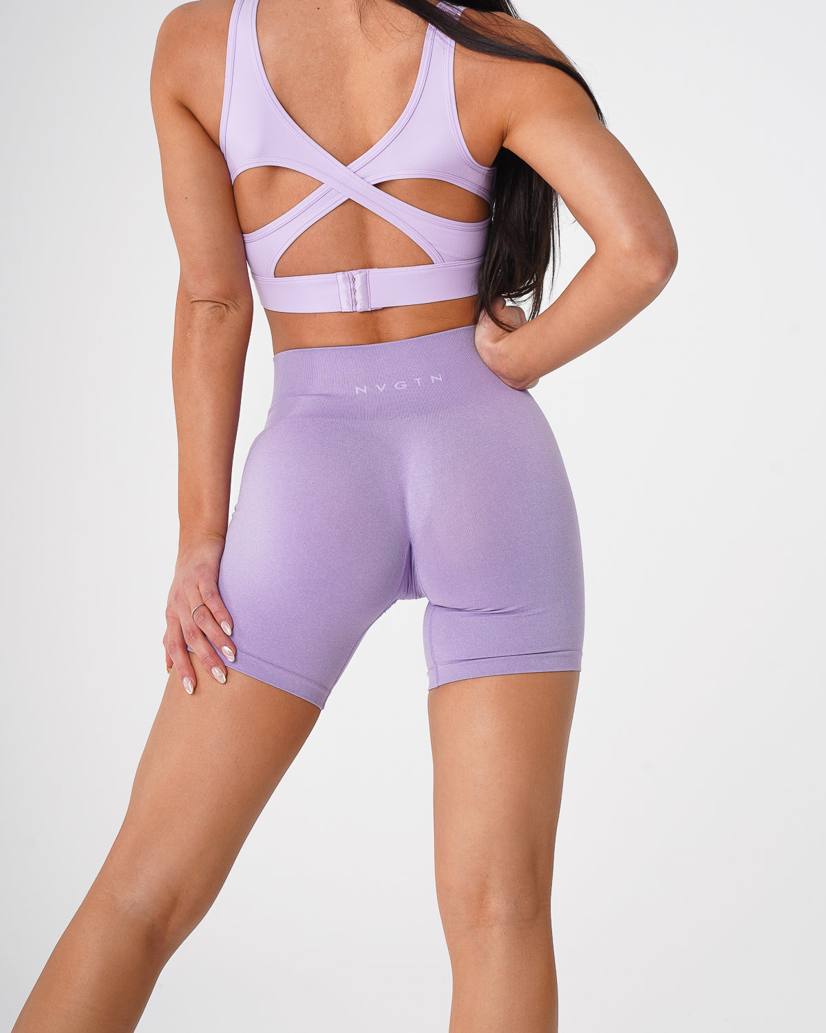 Women Lilac Pro Seamless Shorts - NVGTN