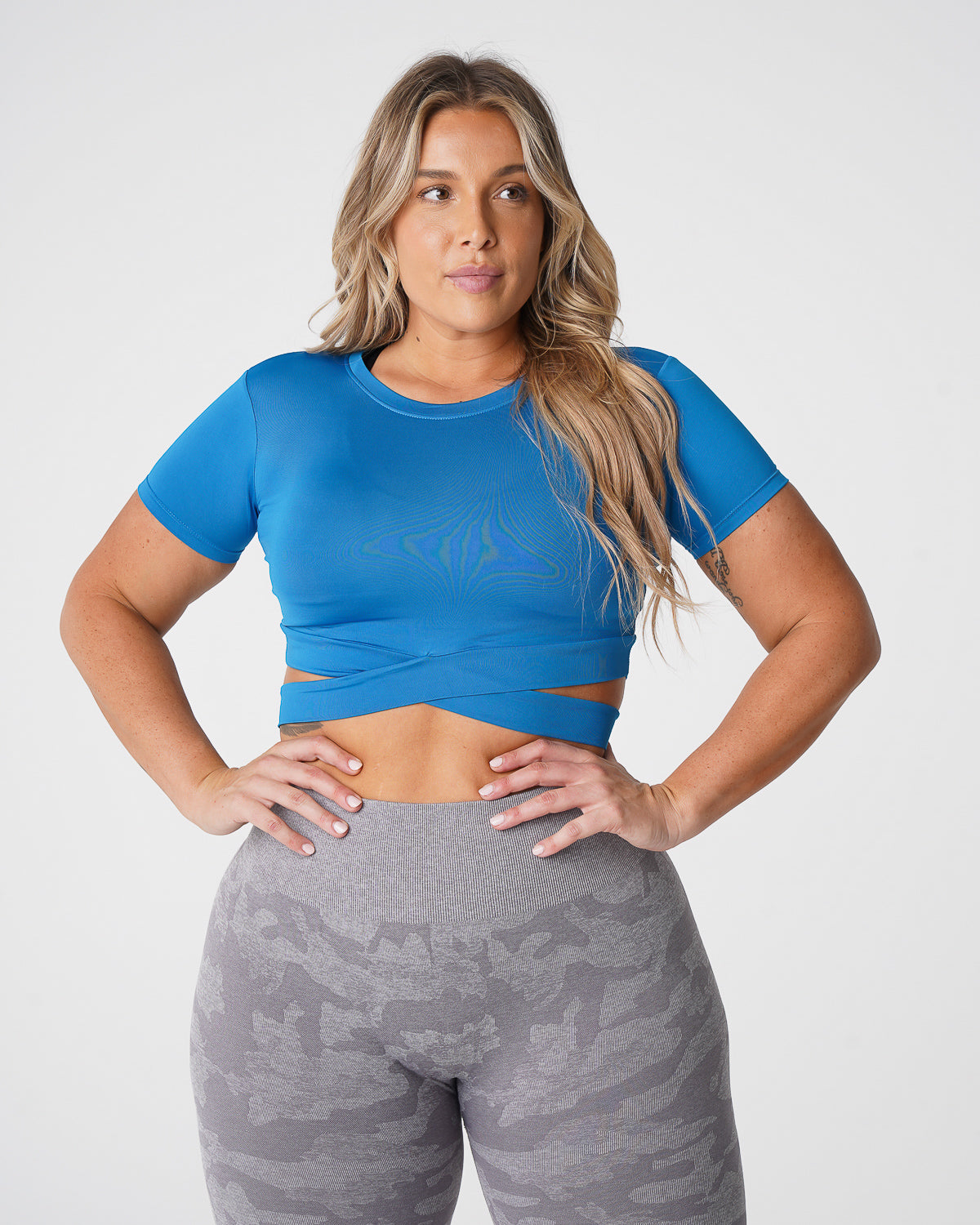 Women Cobalt Crossbody Tee - NVGTN