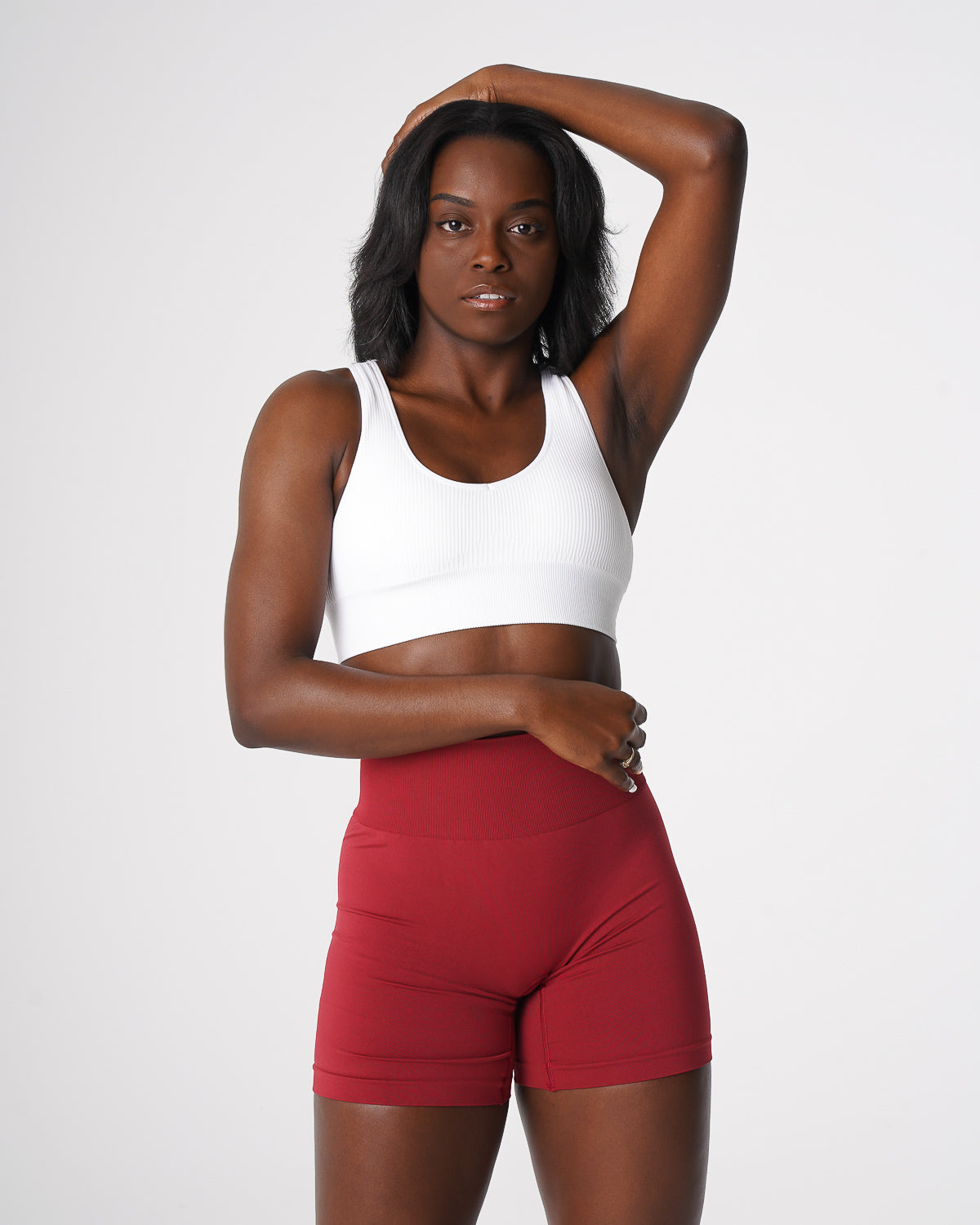 Women White Galaxy Ribbed Seamless Bra - NVGTN