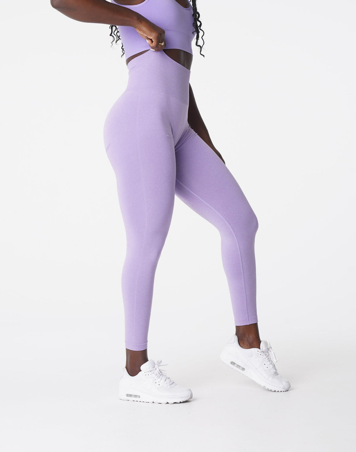 Women Lilac Curve Seamless Leggings - NVGTN