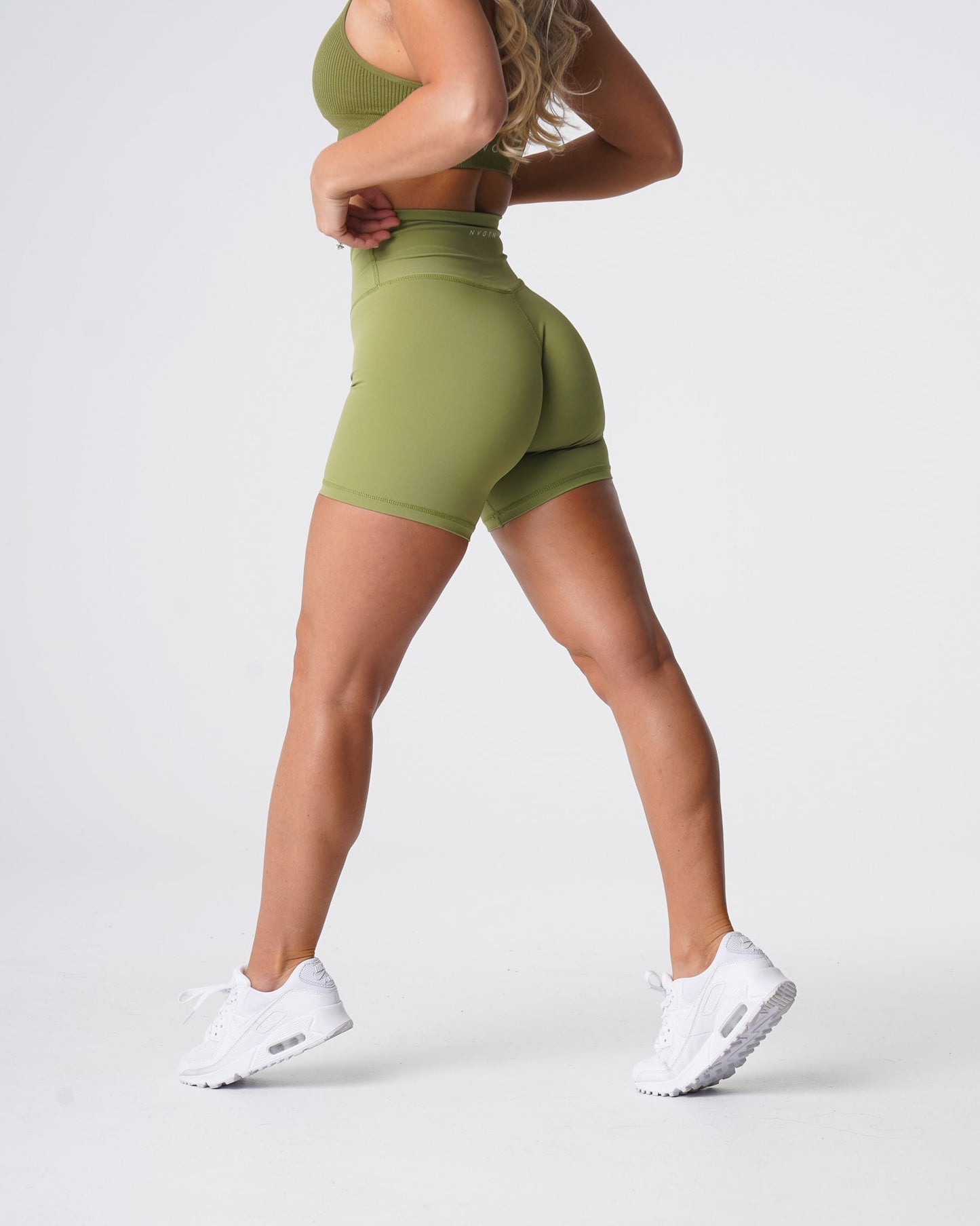 Women Olive Signature 2.0 Shorts - NVGTN