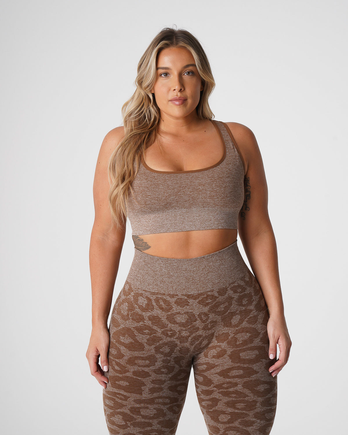 Women Mocha Leopard Eclipse Seamless Bra - NVGTN