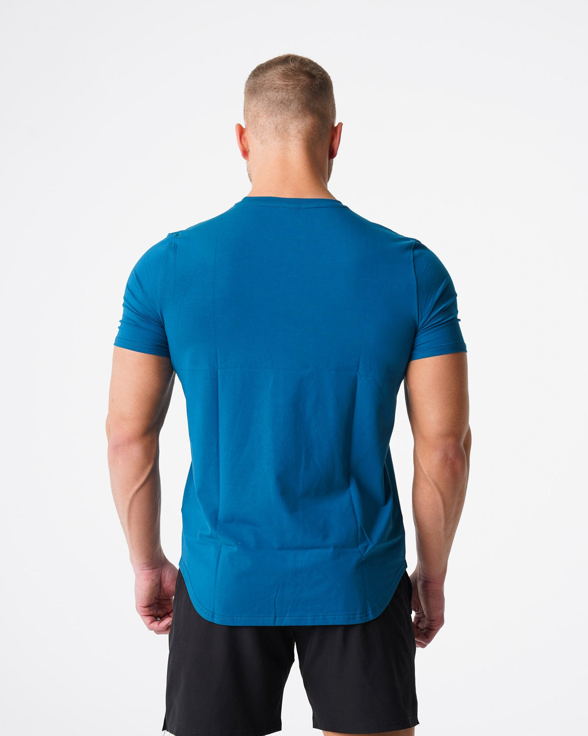 Men French Blue Pulse Fitted Tee - NVGTN