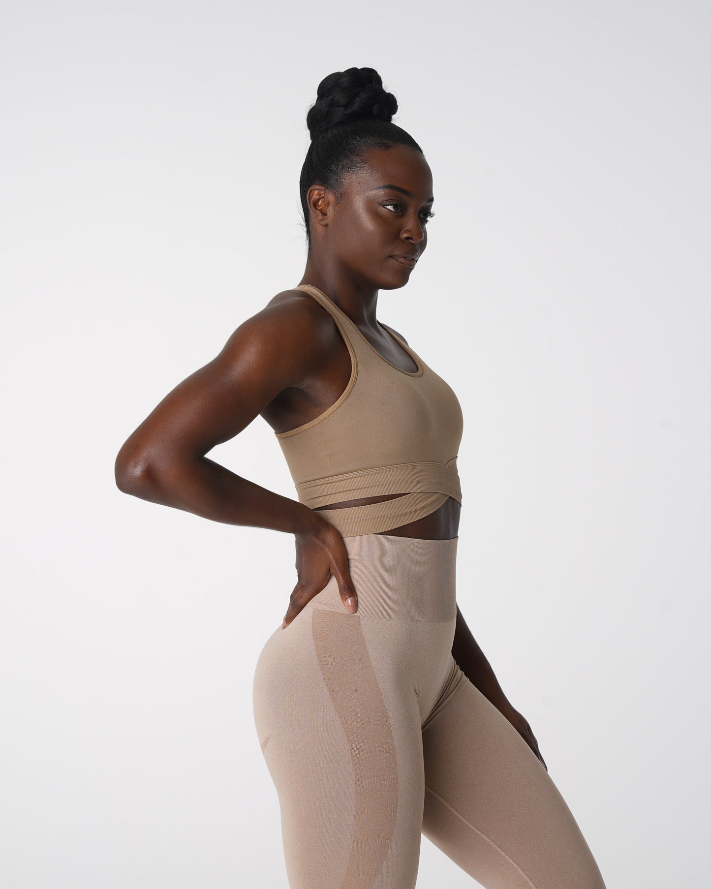 Women Beige Sculpt Seamless Bra Top - NVGTN