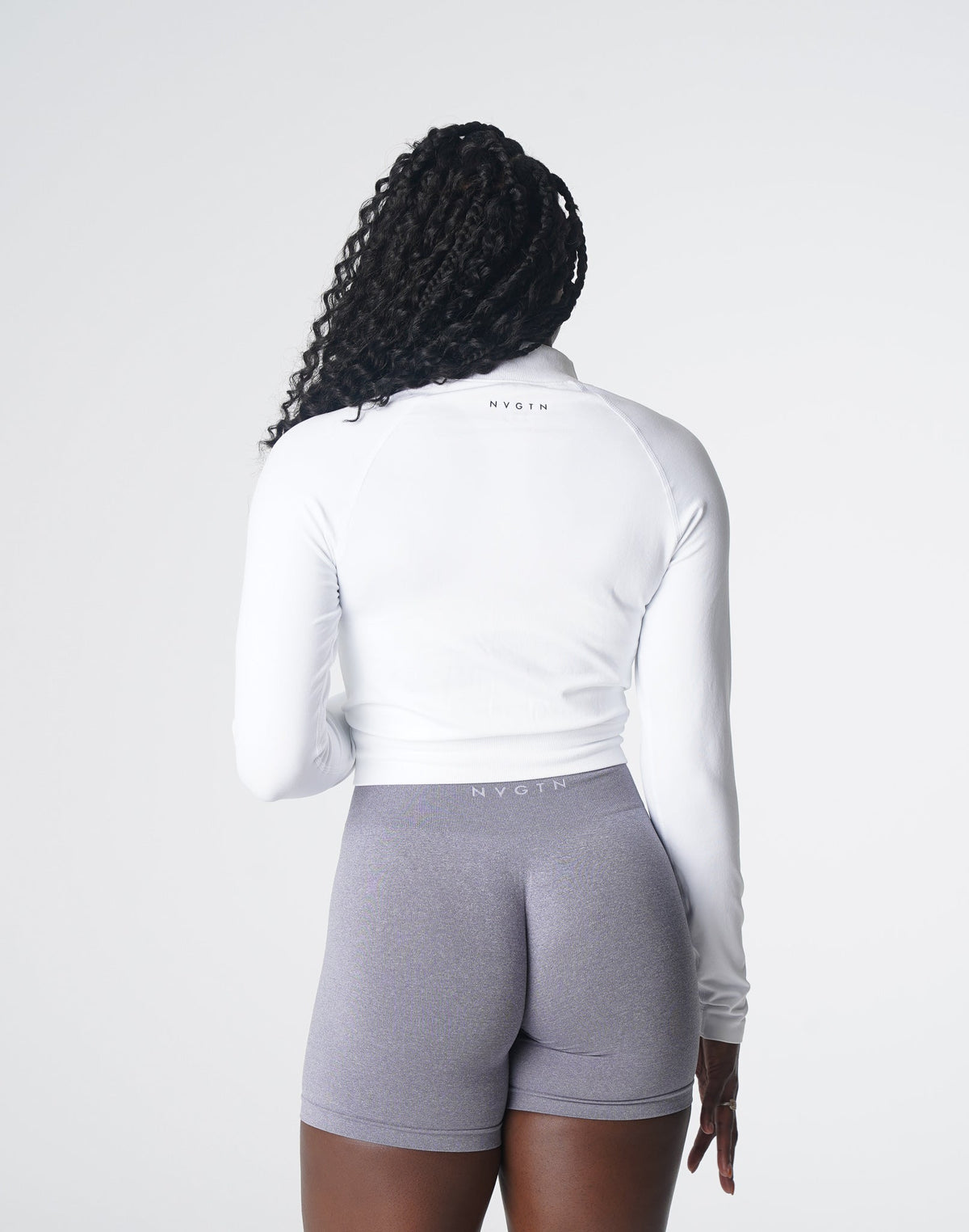 Women White Divine Seamless Zip Up - NVGTN