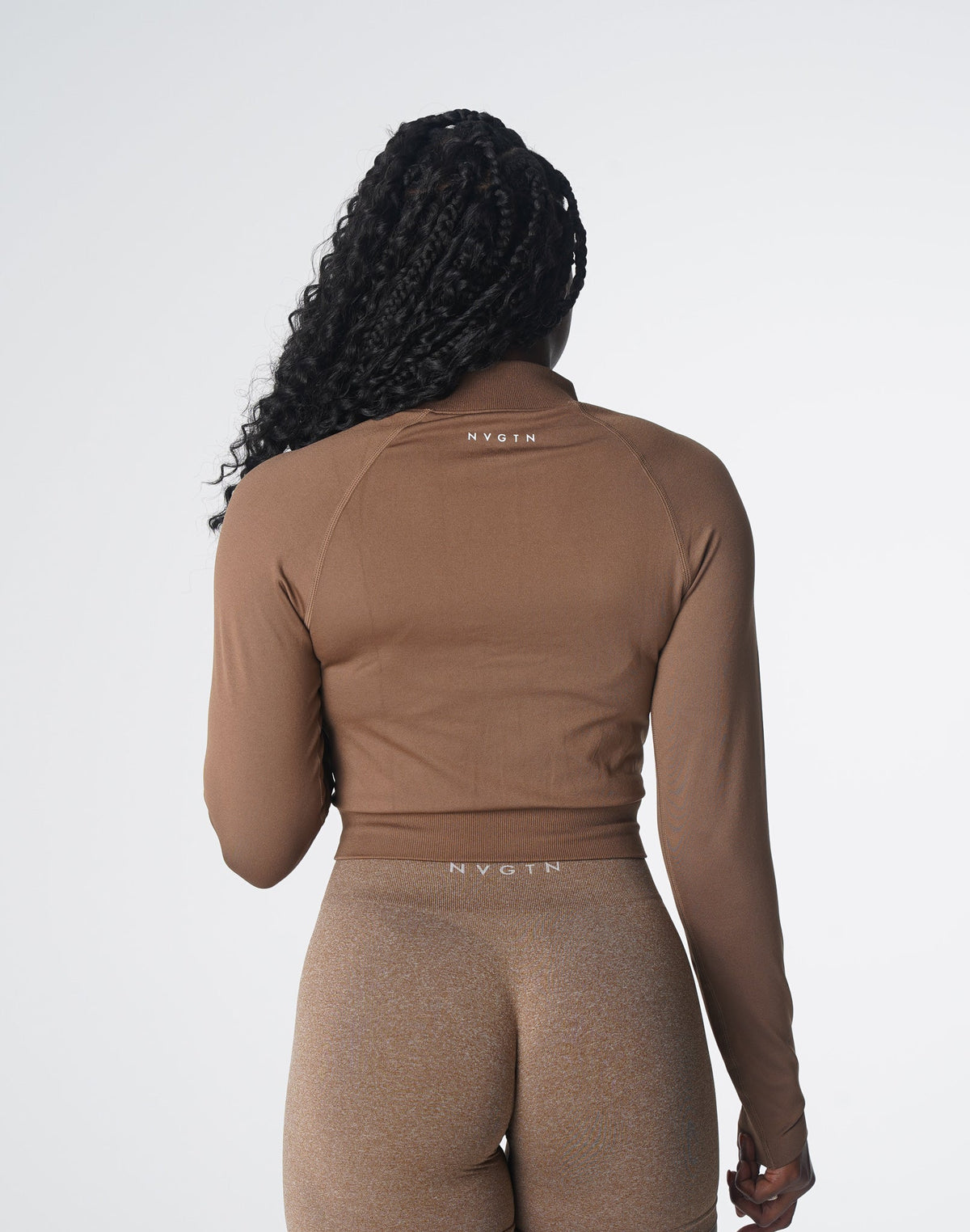 Women Mocha Divine Seamless Zip Up - NVGTN