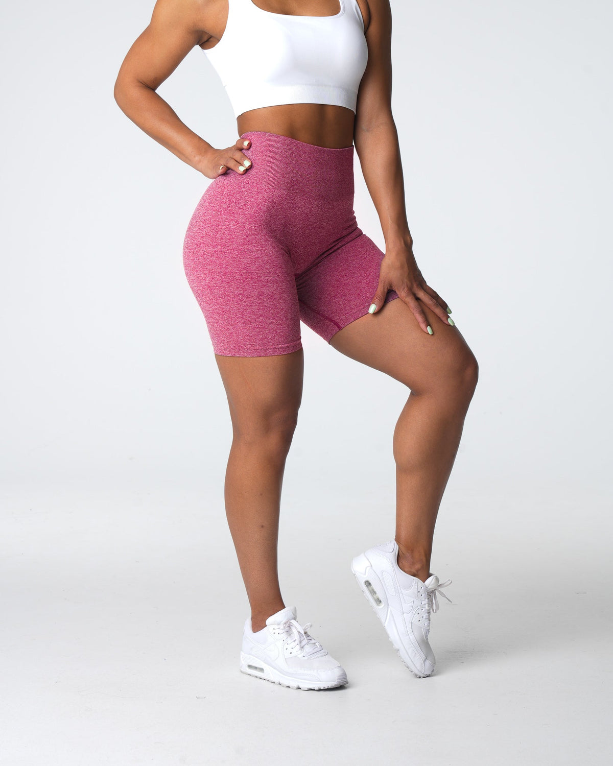 Women Crimson Scrunch Seamless Shorts - NVGTN
