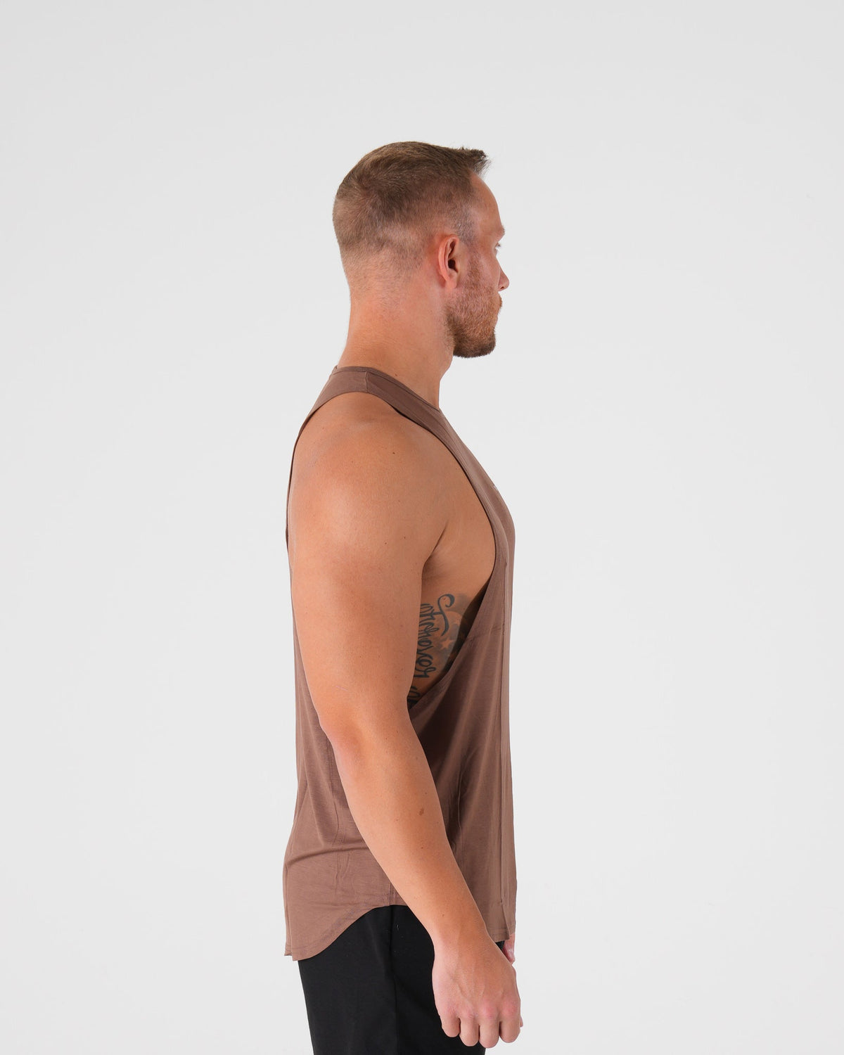 Men Mocha Tech Edge Tank - NVGTN