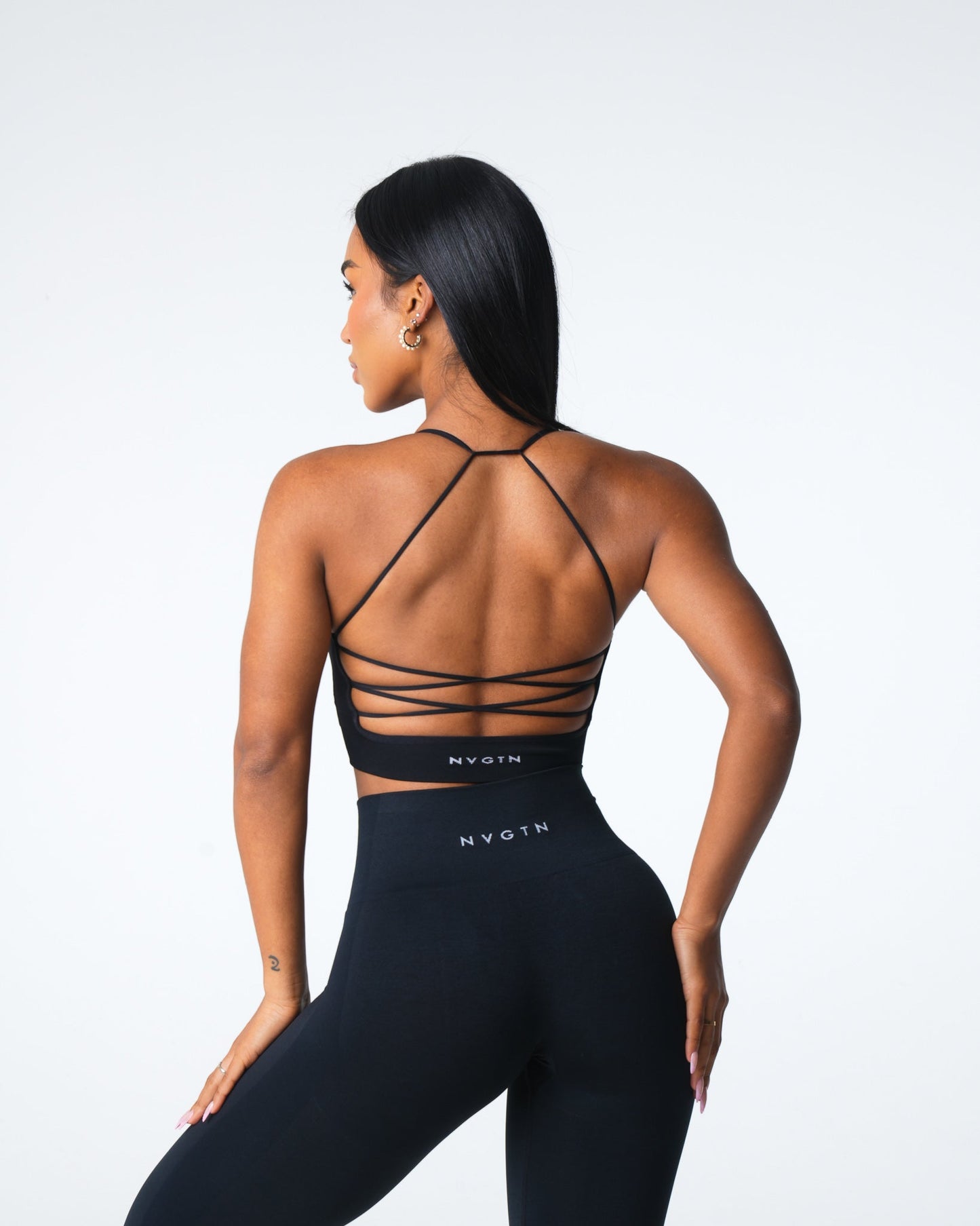 Women Black Cascade Seamless Bra - NVGTN