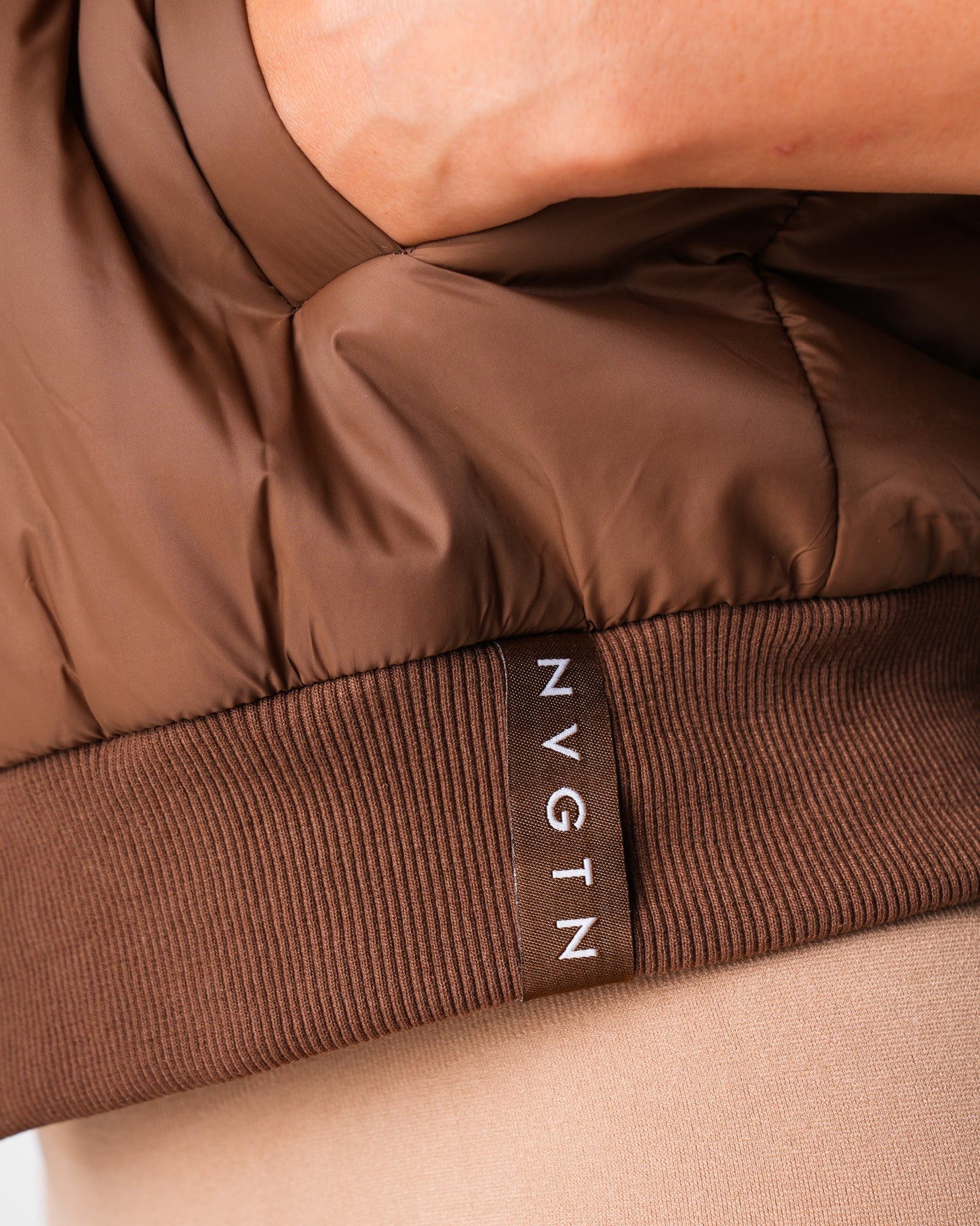 Women Brown Cloud Puffer Vest - NVGTN