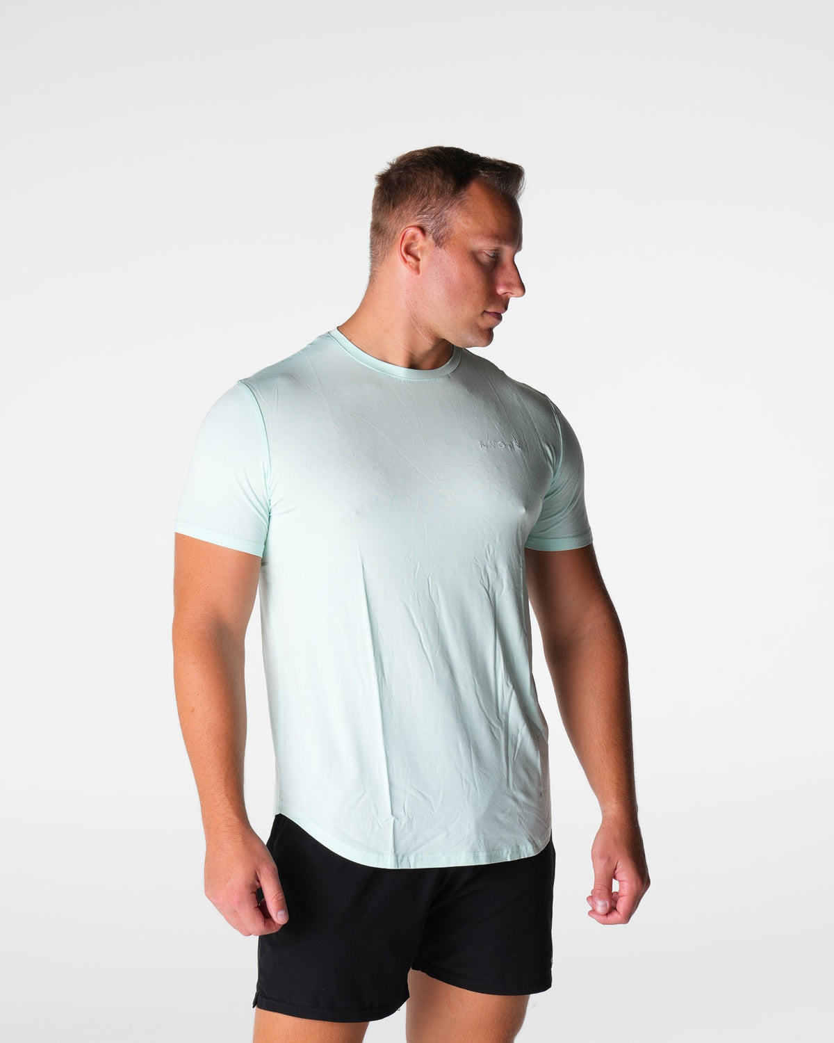 Men Light Green Tech Fitted Tee - NVGTN