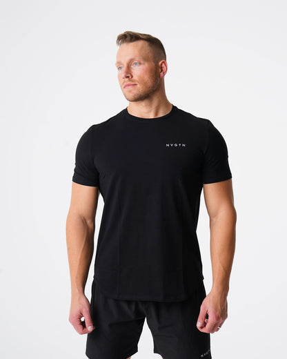 Men Black Pulse Fitted Tee - NVGTN