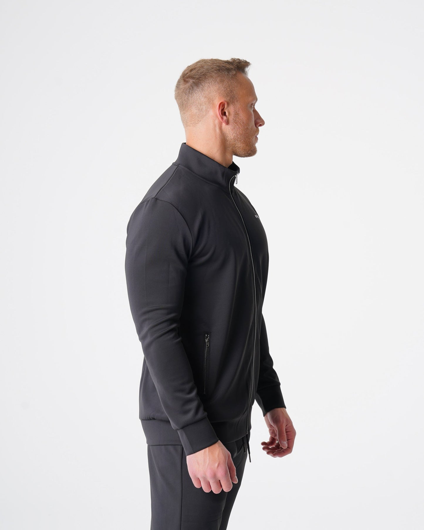 Men Black Track Jacket - NVGTN