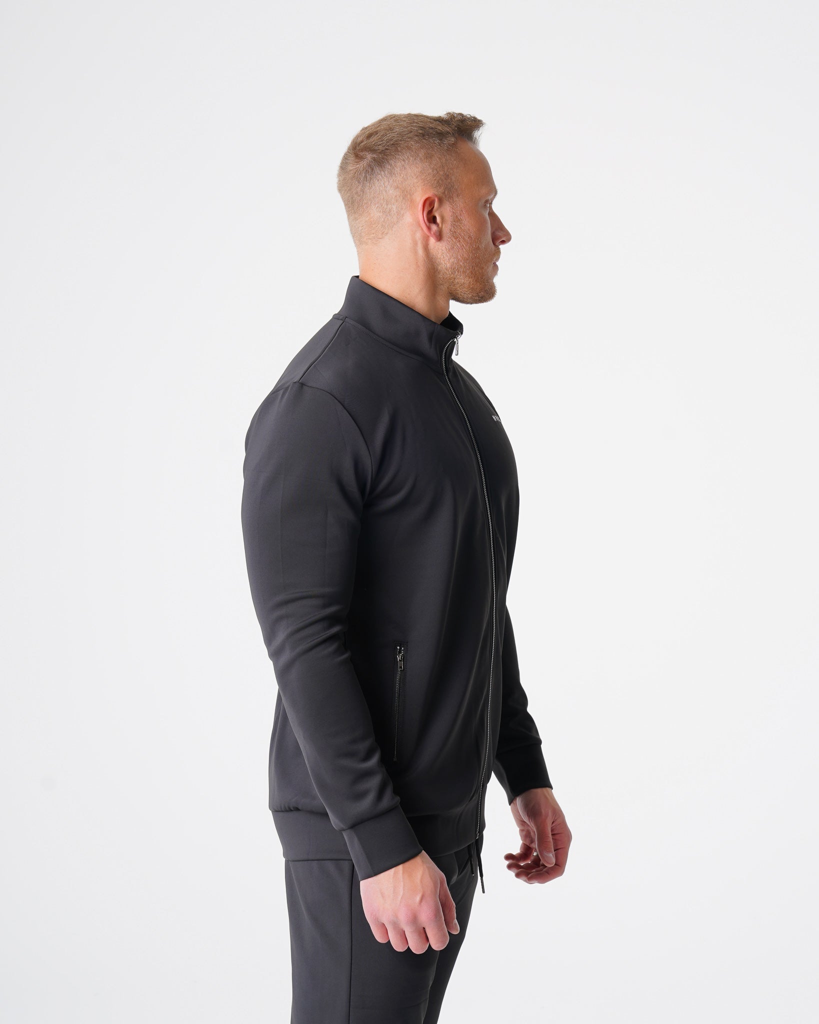 Men Black Track Jacket - NVGTN