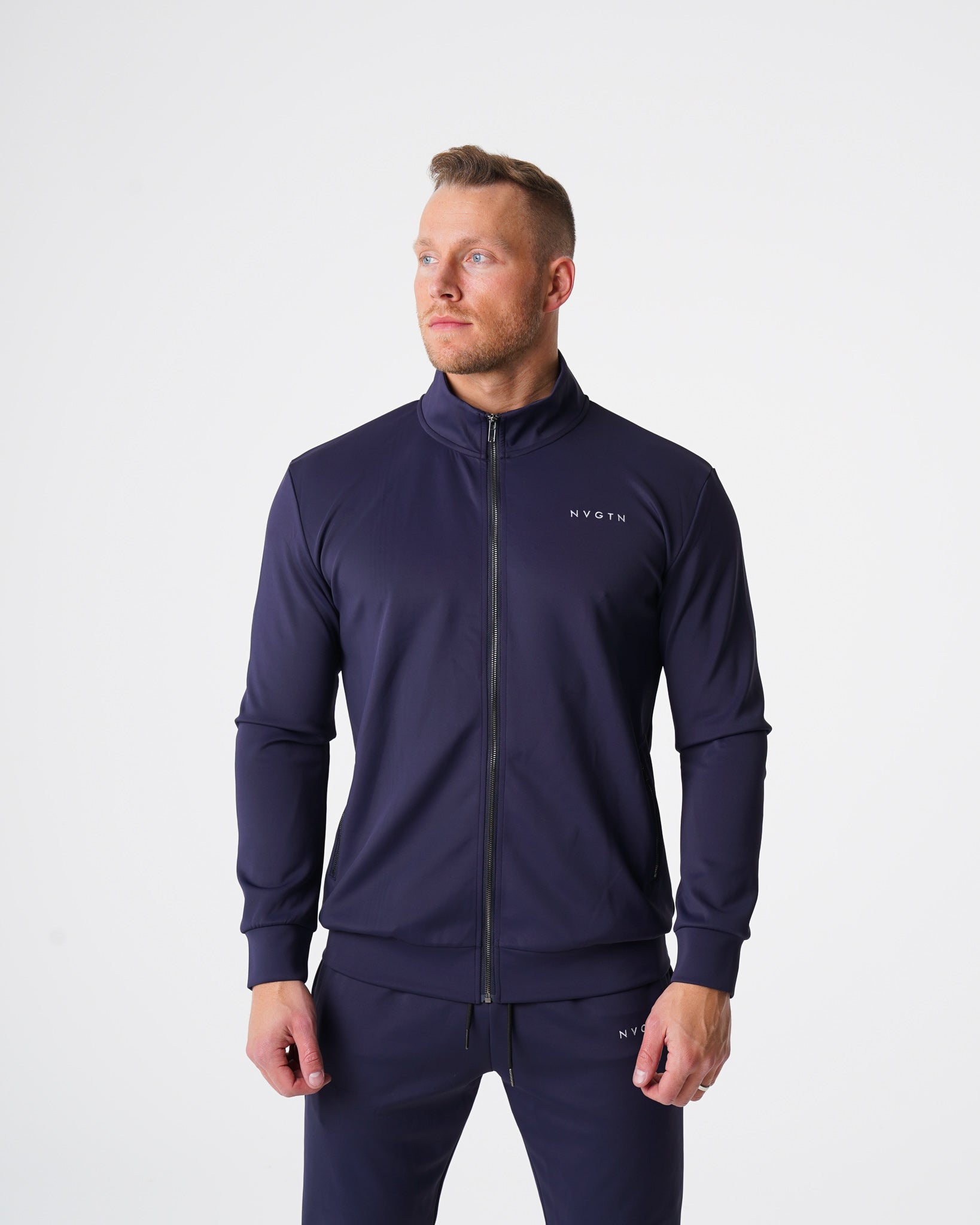 Men Navy Track Jacket - NVGTN