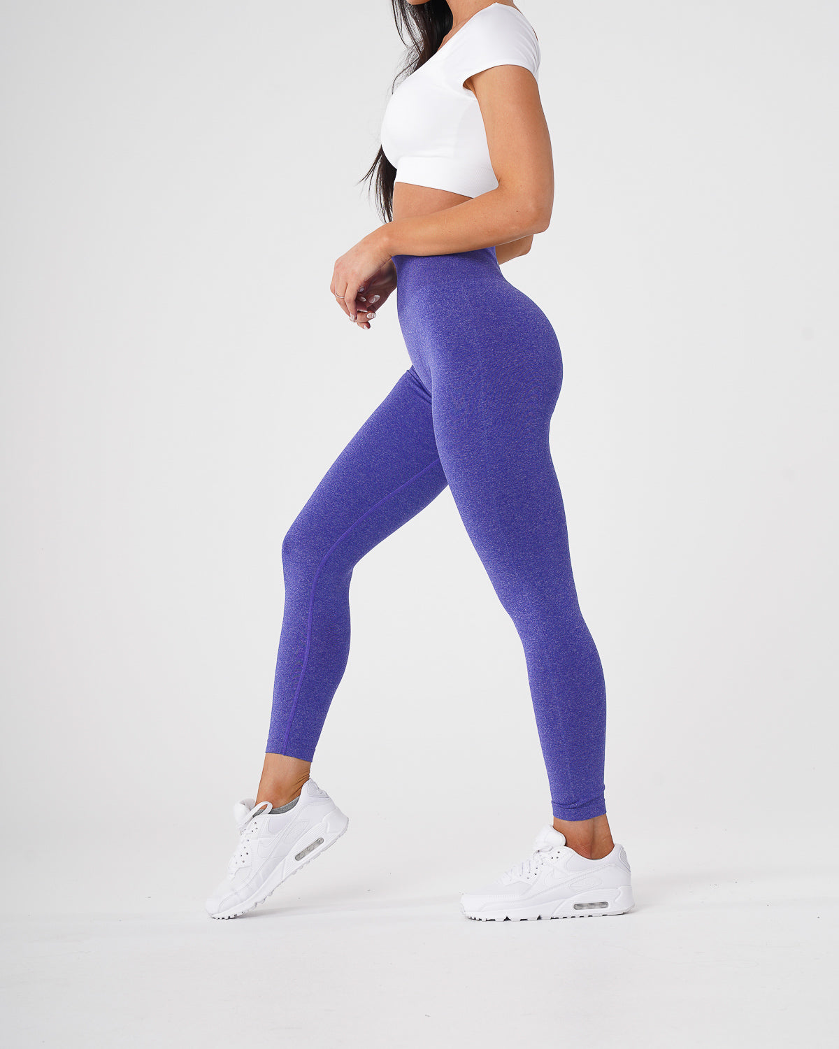 Women Electric Blue NV Seamless Leggings - NVGTN