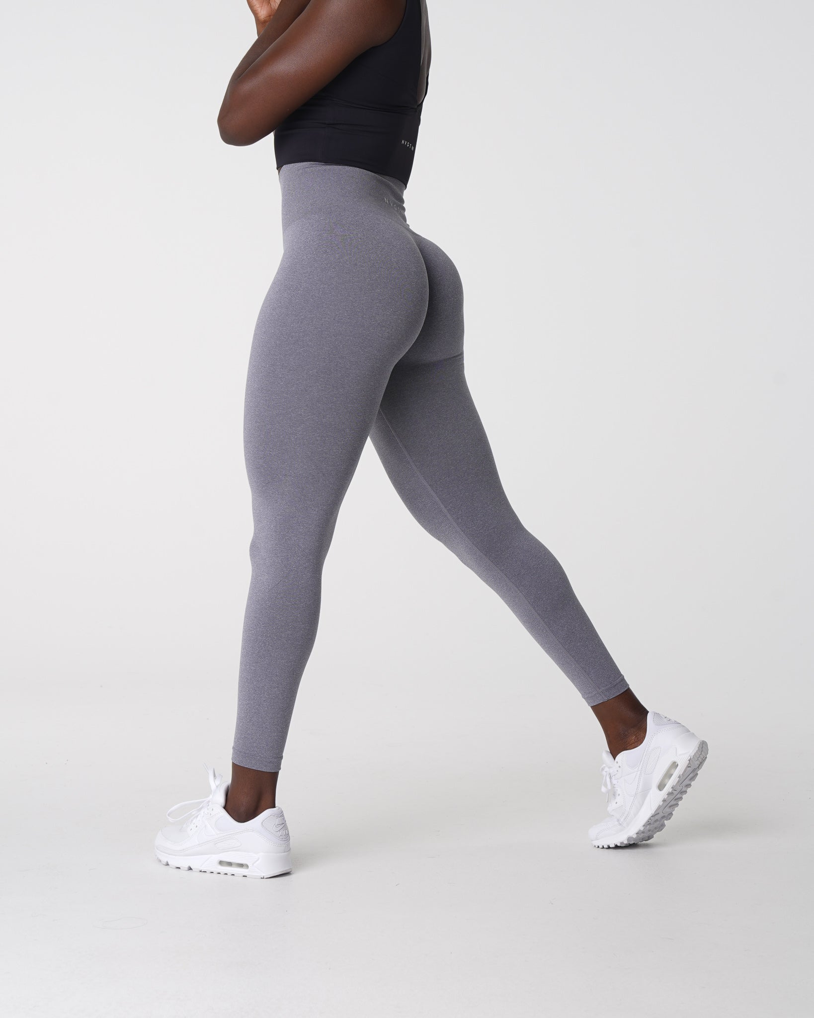 Women Grey NV Seamless Leggings - NVGTN