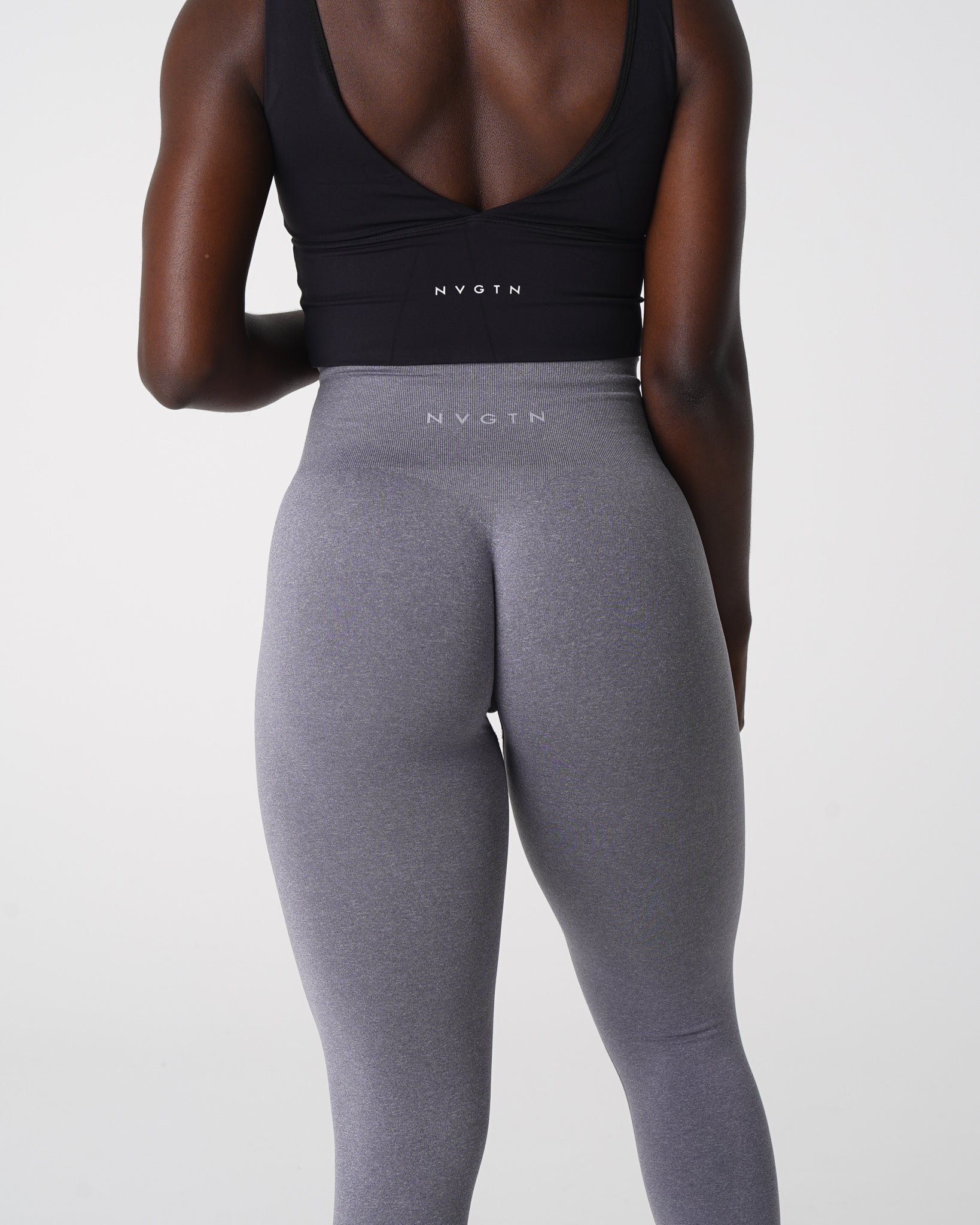 Women Grey NV Seamless Leggings - NVGTN
