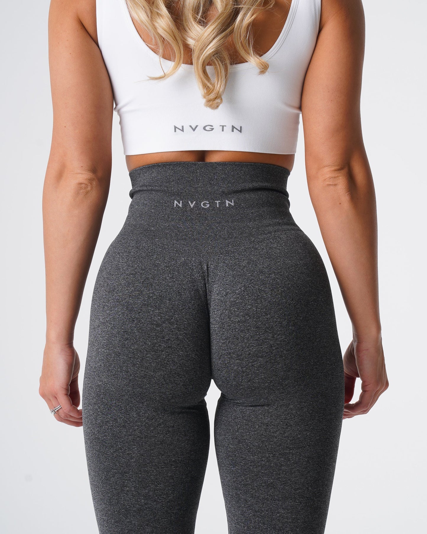 Women Black Speckled NV Seamless Leggings - NVGTN