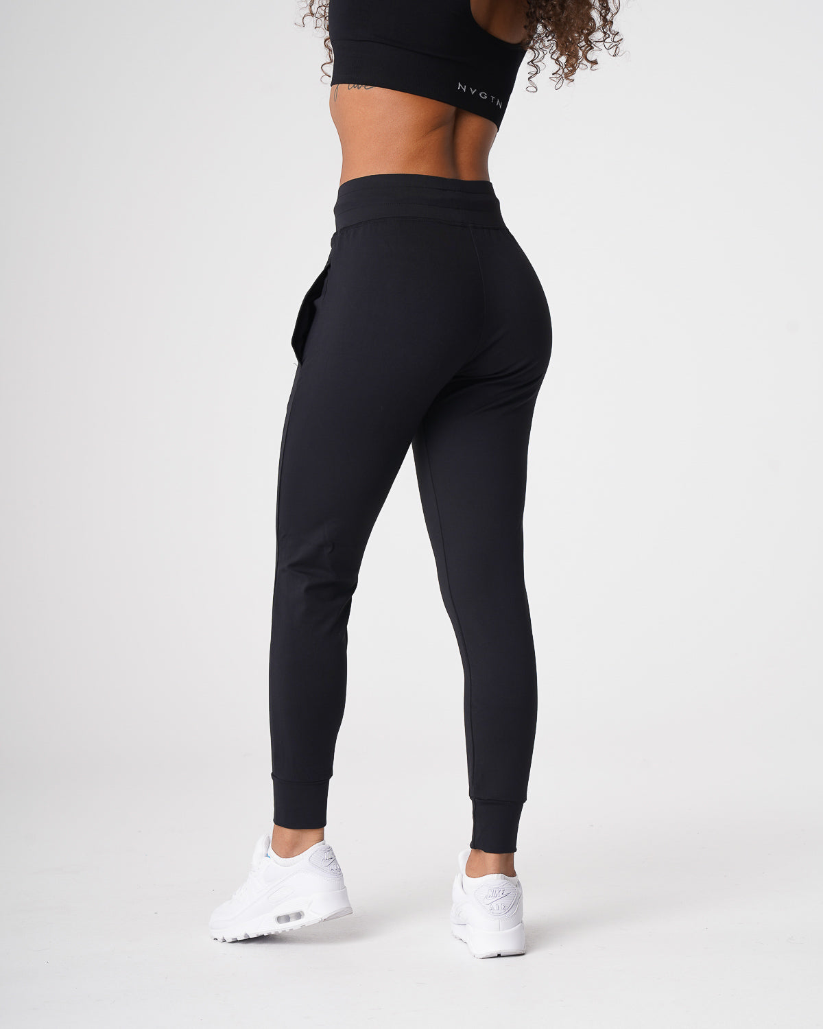 Women Jet Black Joggers - NVGTN