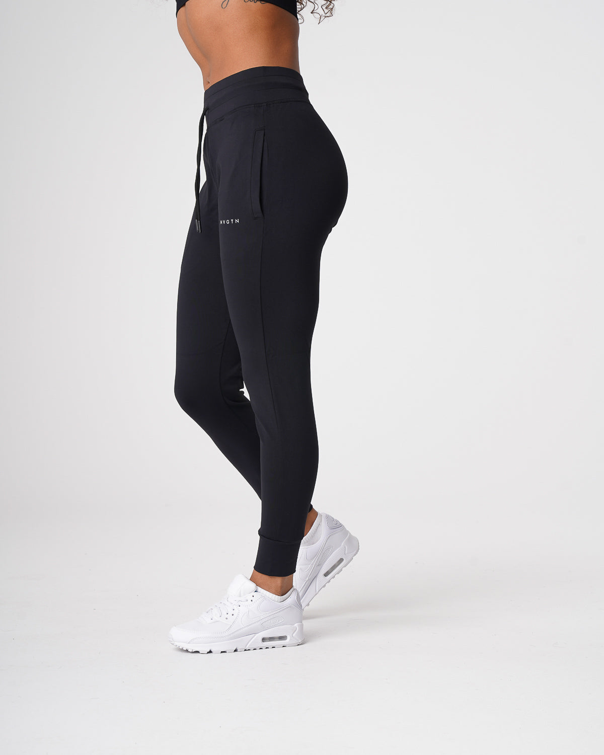 Women Jet Black Joggers - NVGTN