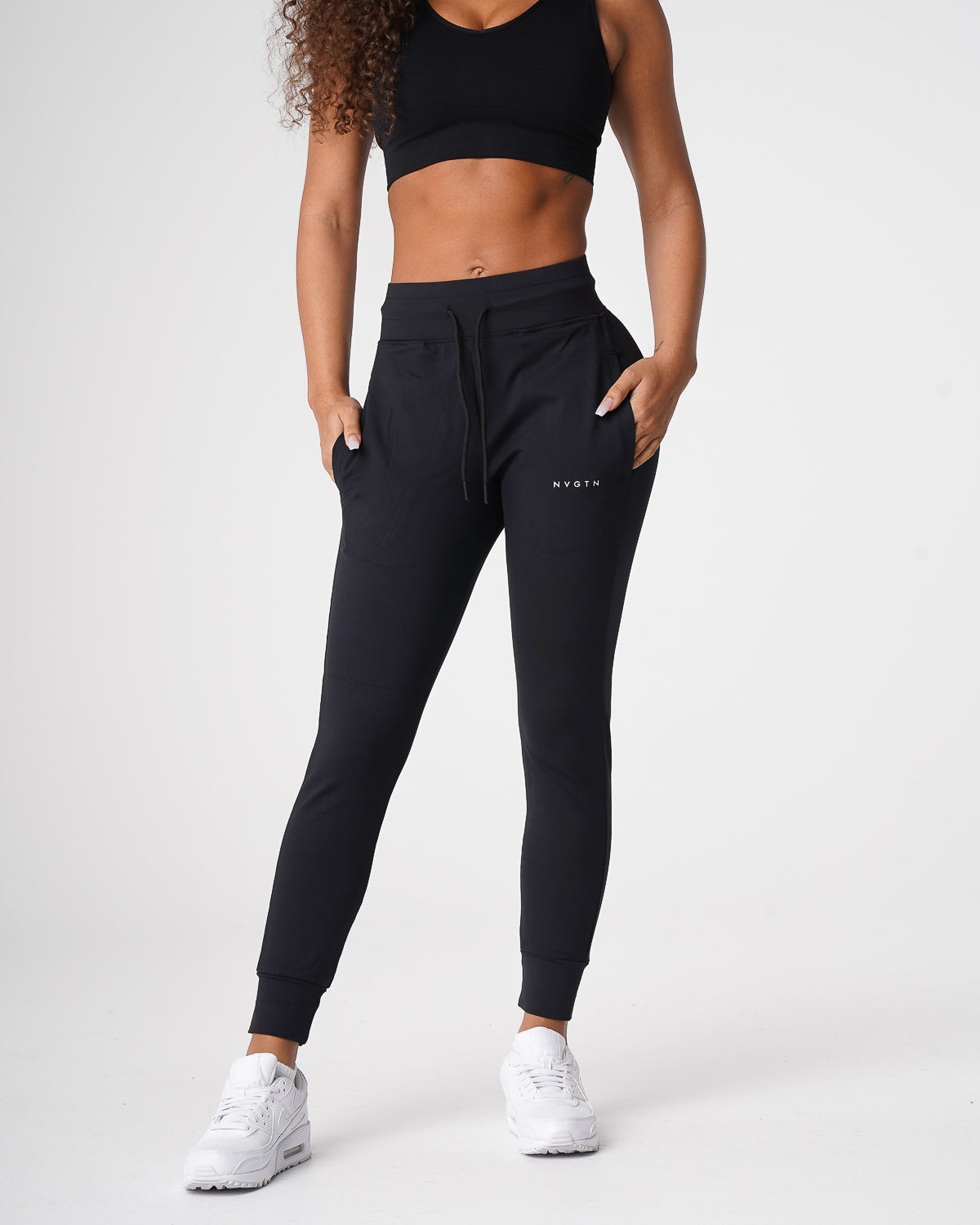 Women Jet Black Joggers - NVGTN