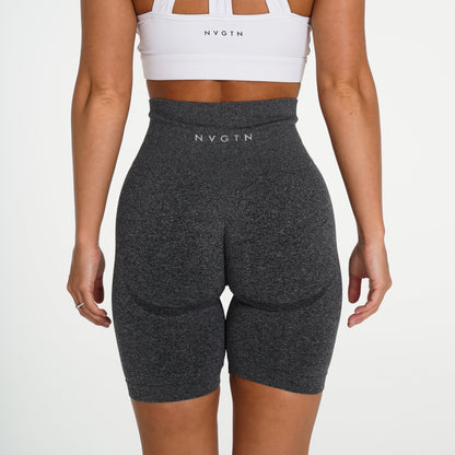 Women Black Speckled Biker Shorts - NVGTN
