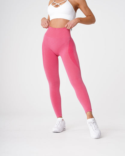 Women Hot Pink Contour Seamless Leggings - NVGTN