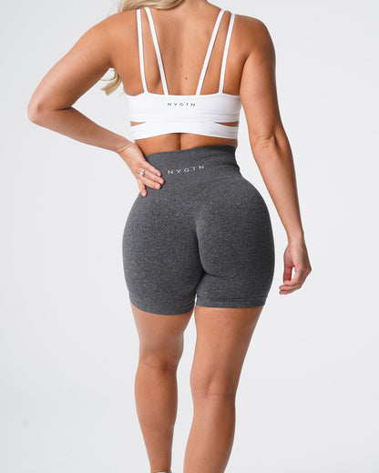 Women Black Speckled Pro Seamless Shorts - NVGTN