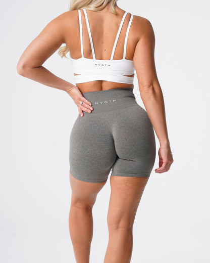 Women Khaki Green Pro Seamless Shorts - NVGTN