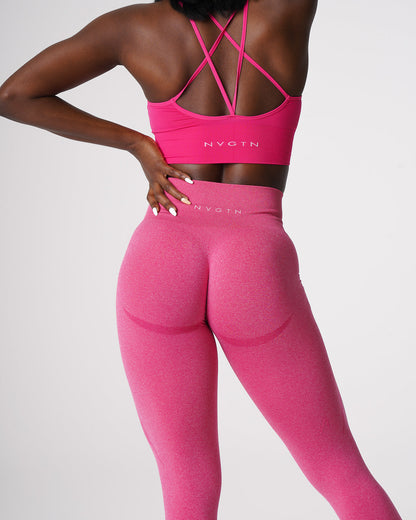 Women Fuchsia Contour Seamless Leggings - NVGTN