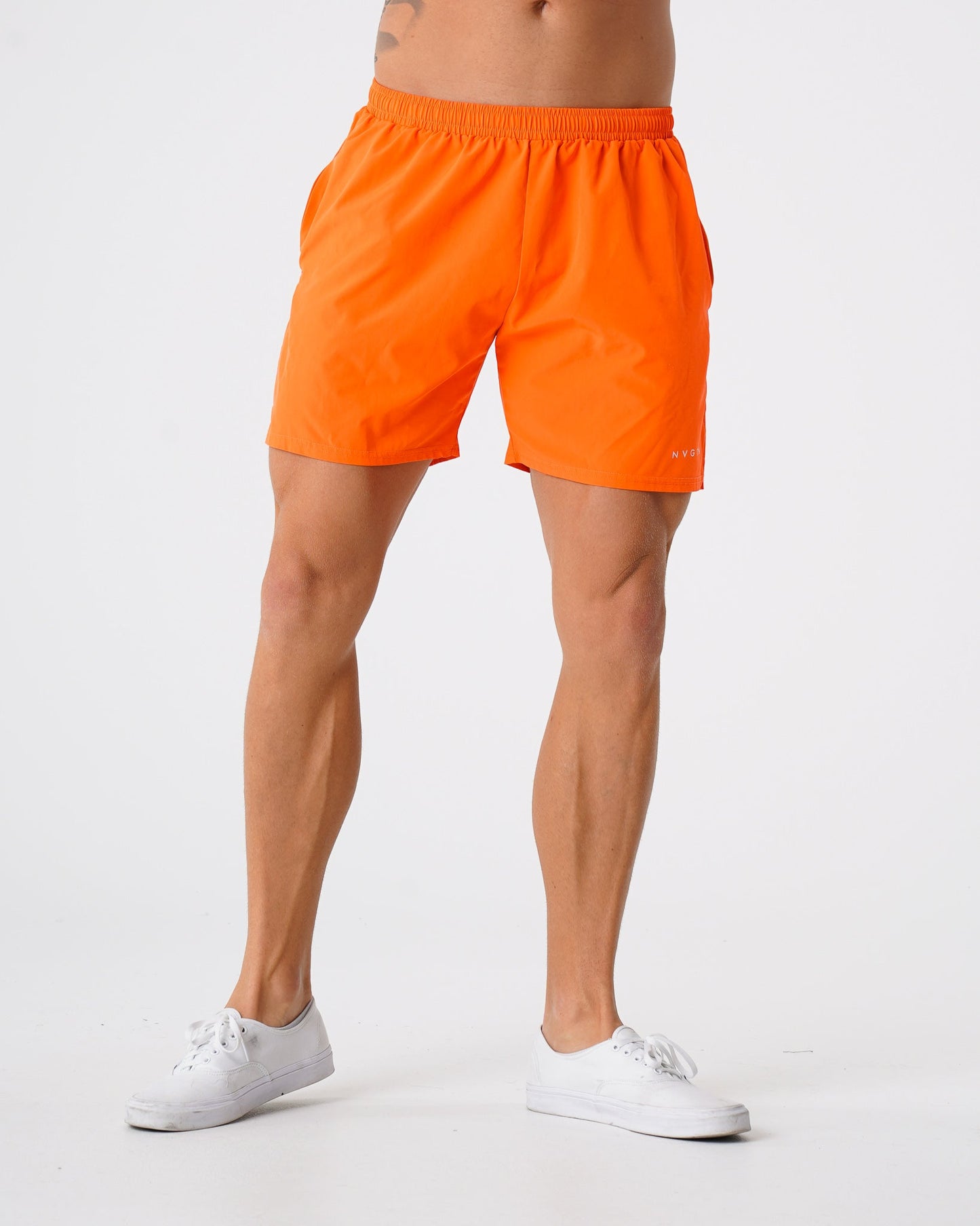 Men Orange Flex Shorts - NVGTN
