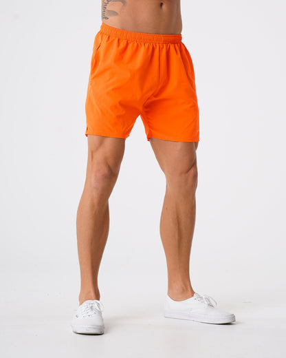 Men Orange Flex Shorts - NVGTN