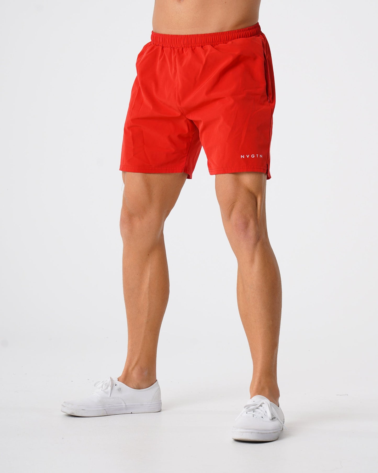 Men Red Flex Shorts - NVGTN