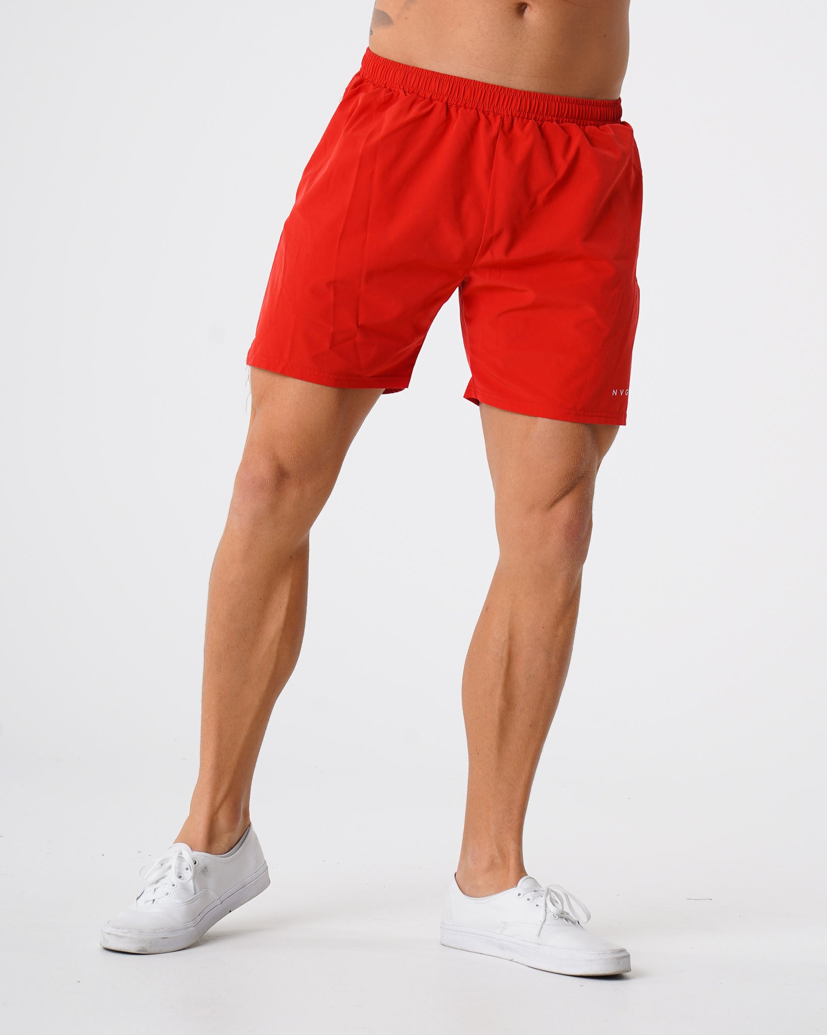 Men Red Flex Shorts - NVGTN