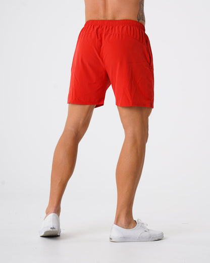 Men Red Flex Shorts - NVGTN