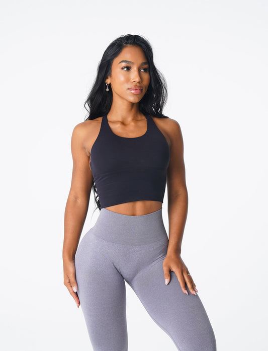 Women Black Matrix Bra Top - NVGTN