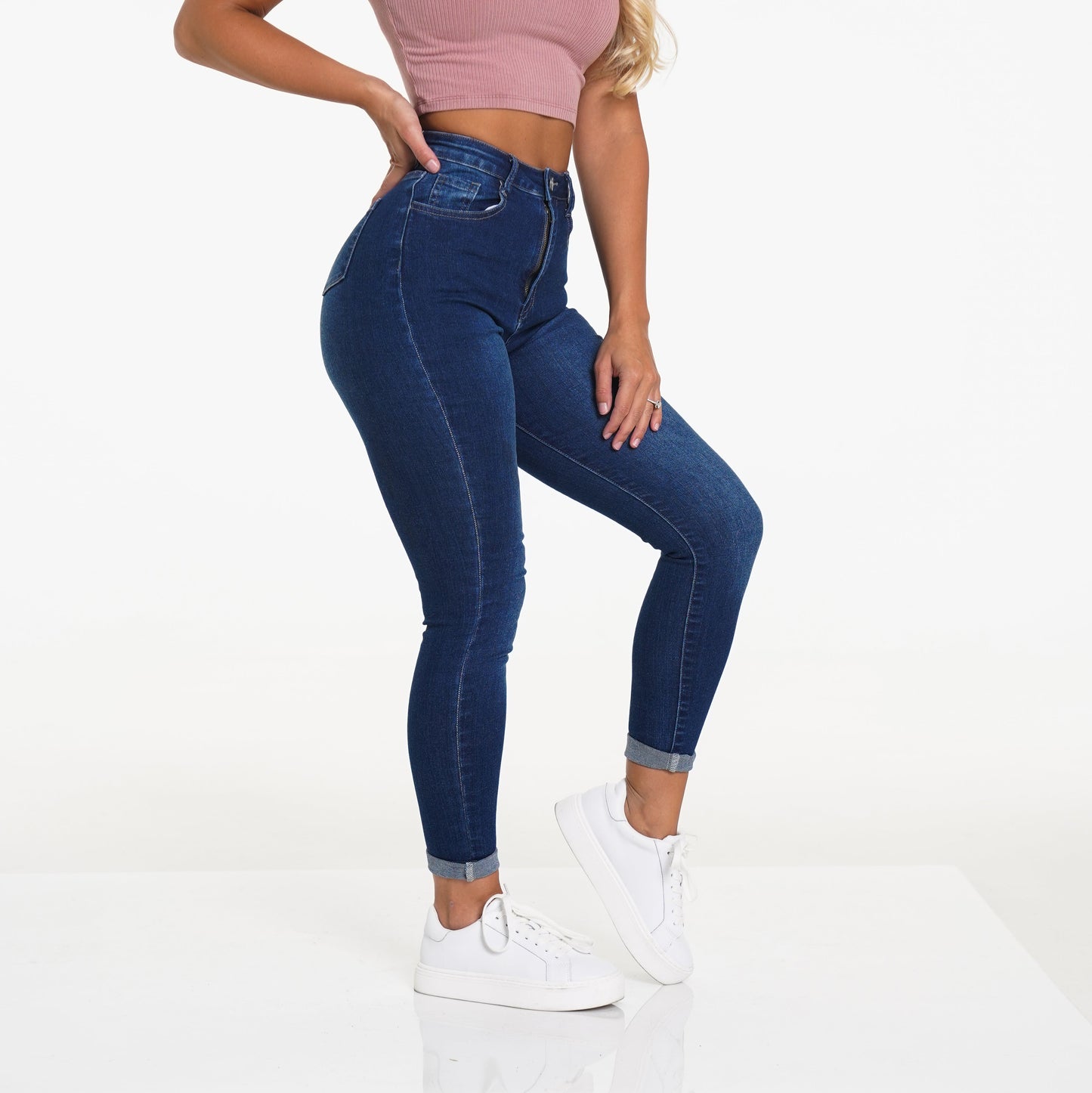 Women Navishape Dark Wash Jeans - NVGTN