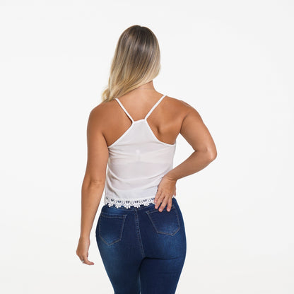 Women White Sweet Summer Tank - NVGTN