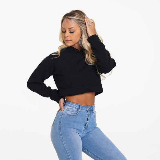 Women Black Kick Back Hoodie - NVGTN