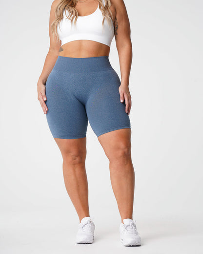 Women Slate Blue Pro Seamless Shorts - NVGTN