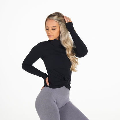 Women Black Focus Pullover - NVGTN