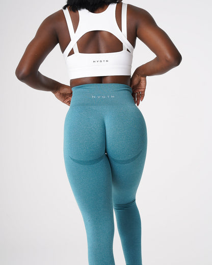 Women Teal Contour Seamless Leggings - NVGTN