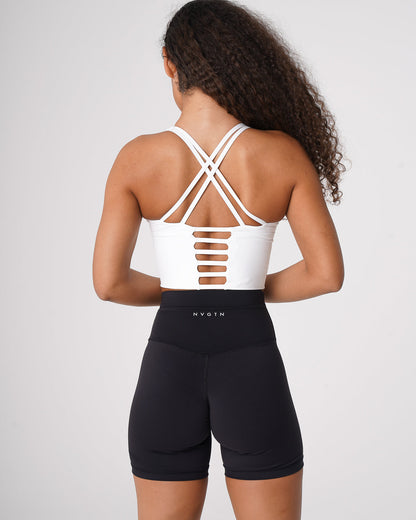 Women White Matrix Bra Top - NVGTN