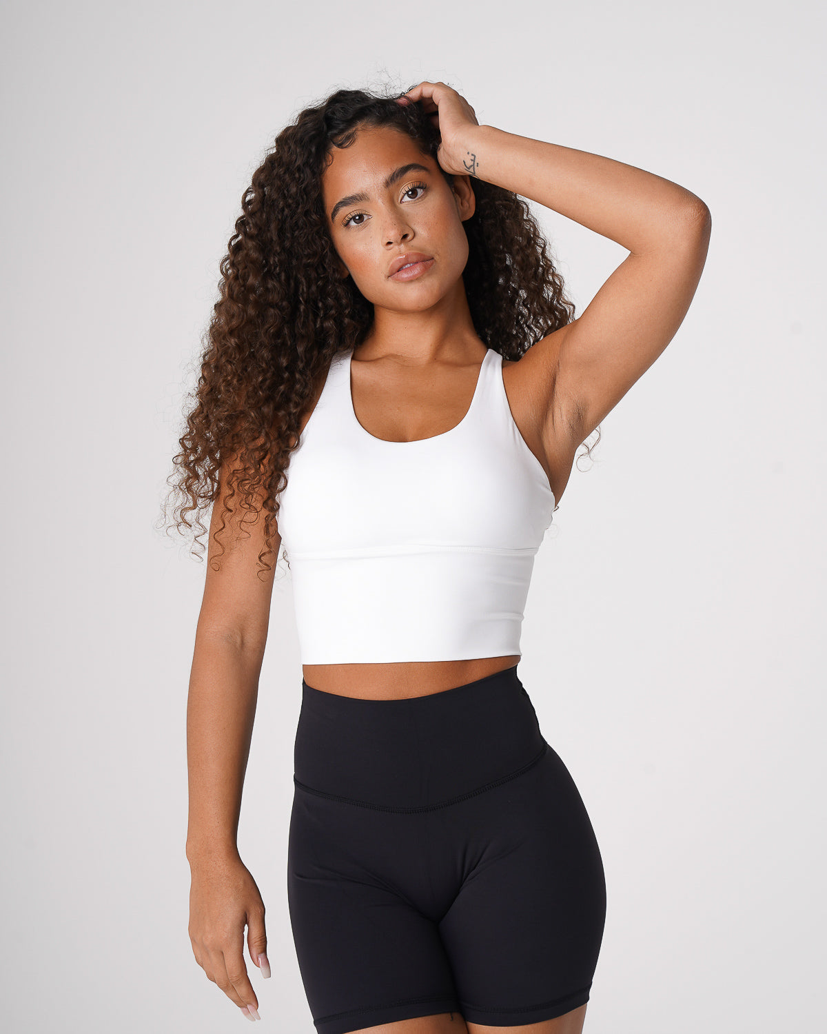 Women White Matrix Bra Top - NVGTN