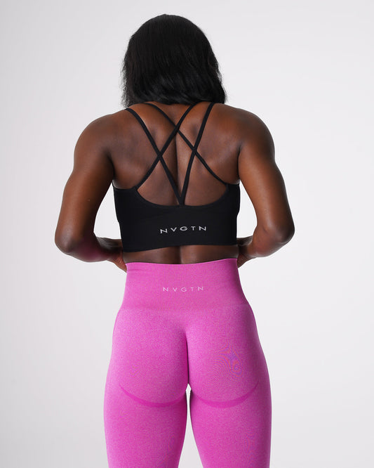 Women Black Flourish Seamless Bra - NVGTN