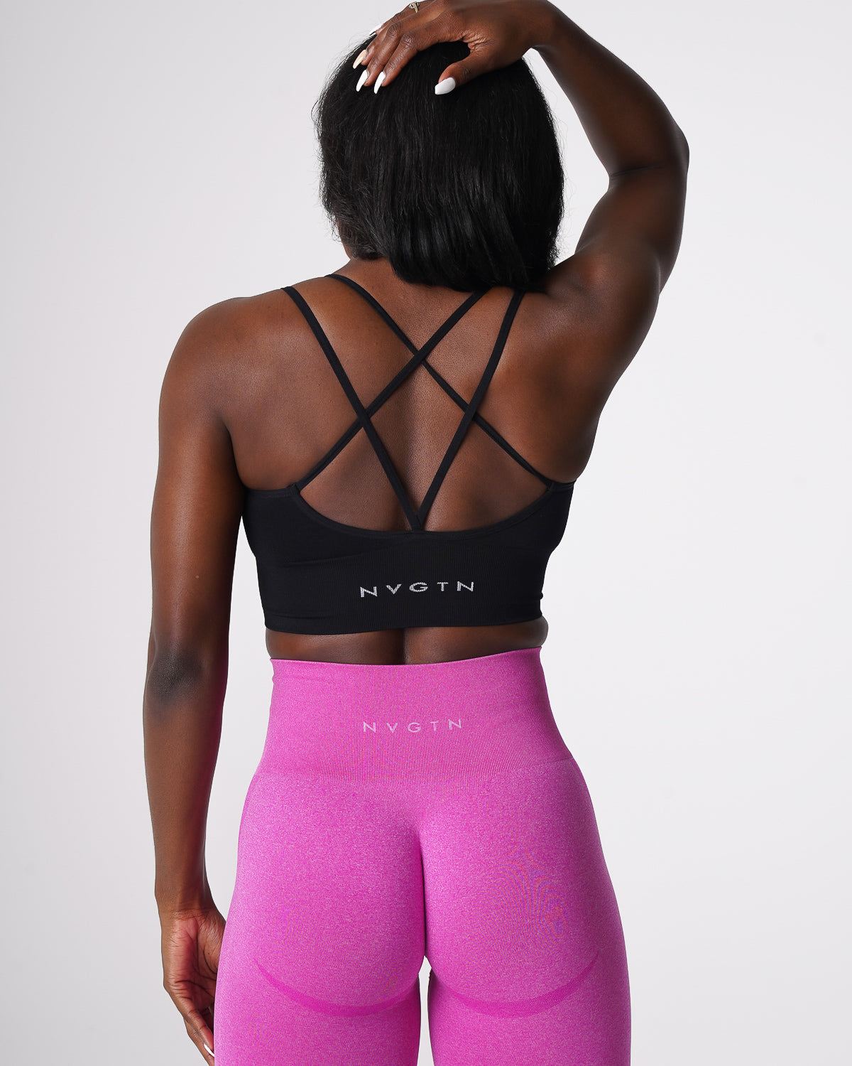 Women Black Flourish Seamless Bra - NVGTN