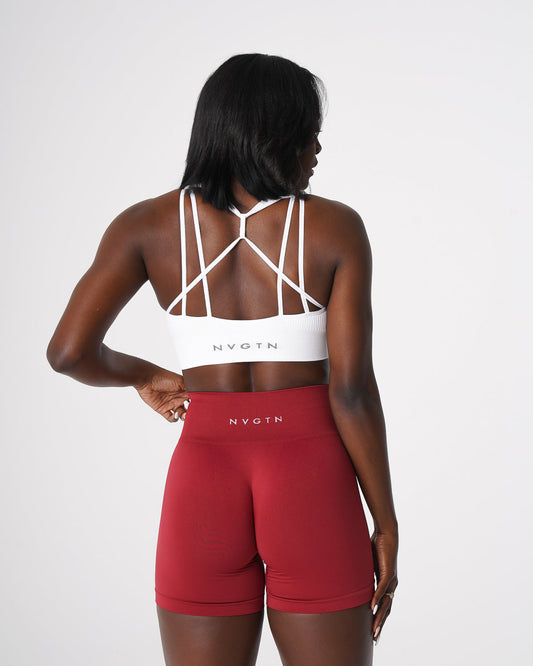 Women White Galaxy Ribbed Seamless Bra - NVGTN