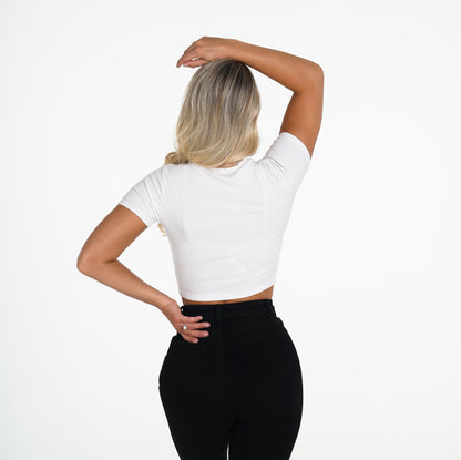 Women White Back To Basics Tee - NVGTN
