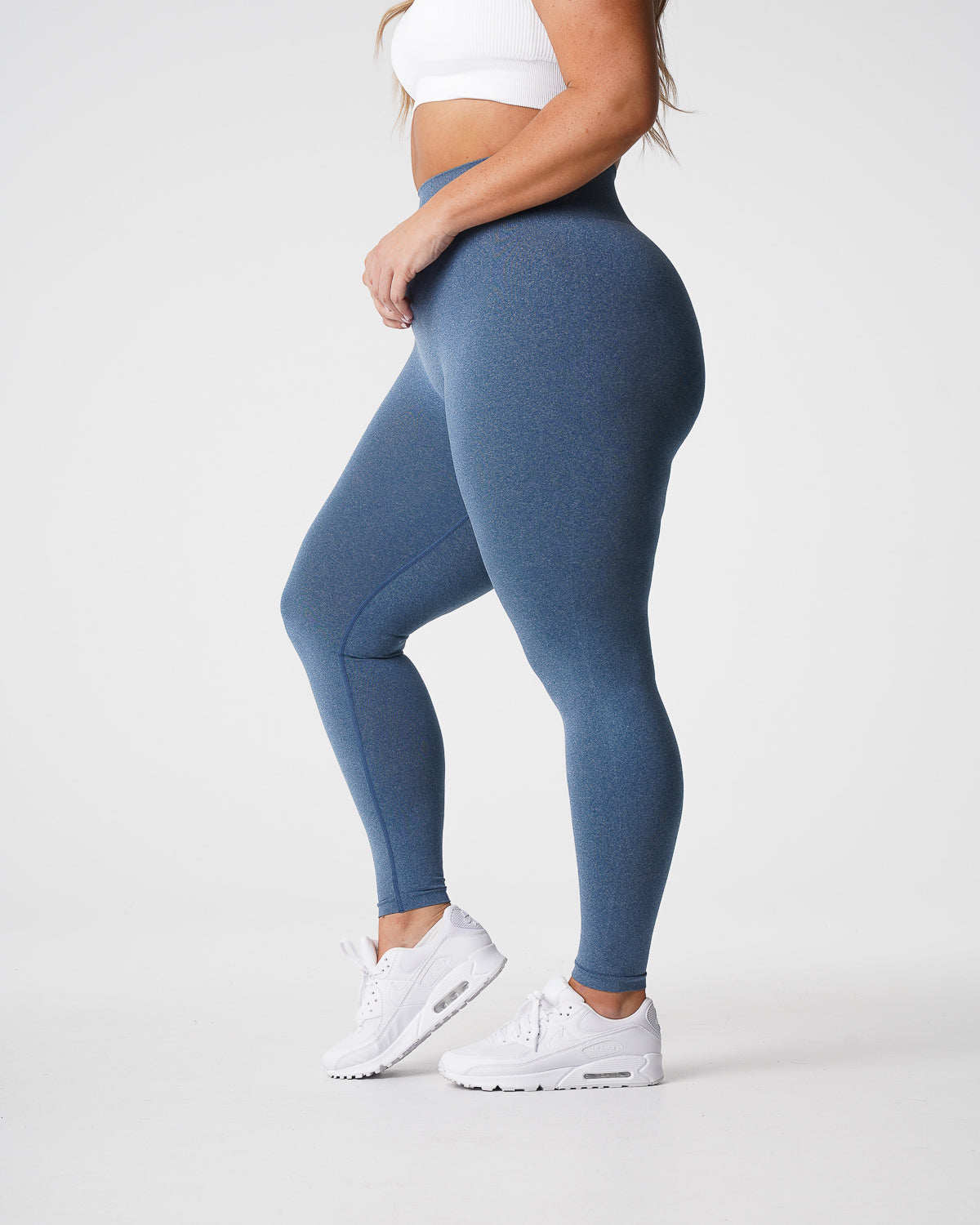 Women Slate Blue NV Seamless Leggings - NVGTN